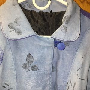 Pat Rued Hand Panted Denim Coat with Lining